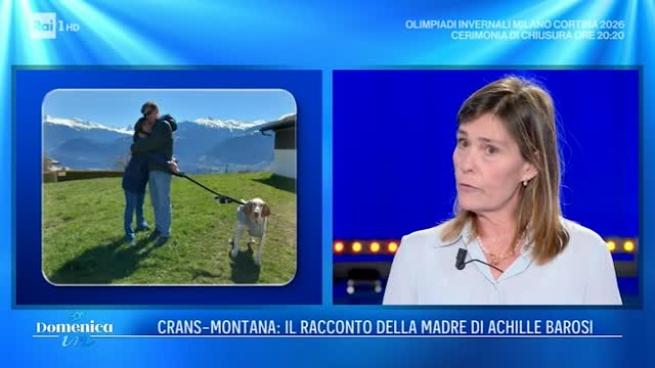 Emozioni a Domenica In: la madre di Achille Barosi canta in memoria